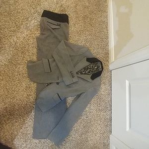 Express black and gray suit
